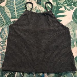 Grey strappy crop